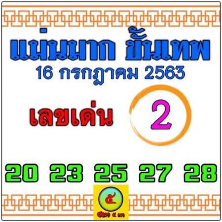 แนวทางหวยรัฐบาล 16/7/63