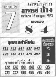 แนวทางหวยรัฐบาล 16/7/63