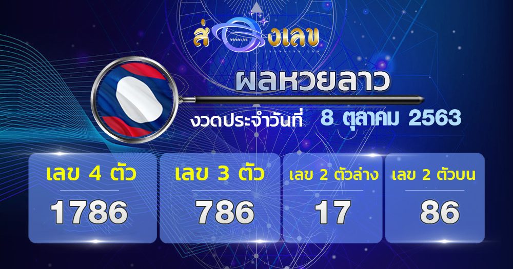 ตรวจหวยลาววันที่ 8/10/63