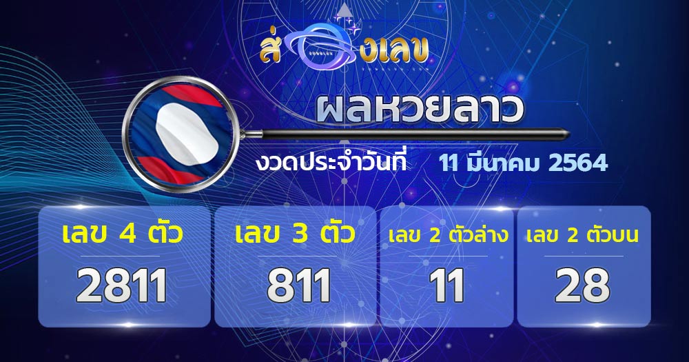 ผลหวยลาว 11/3/64