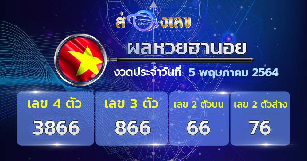 ตรวจหวยฮานอย 5/5/64