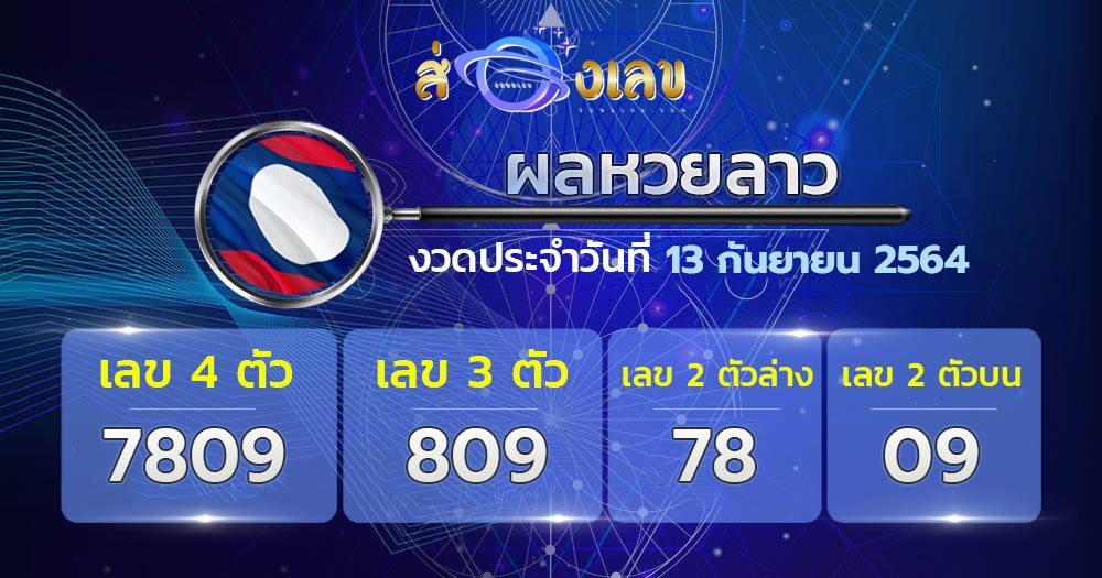 ตรวจหวยลาววันที่ 13/9/64