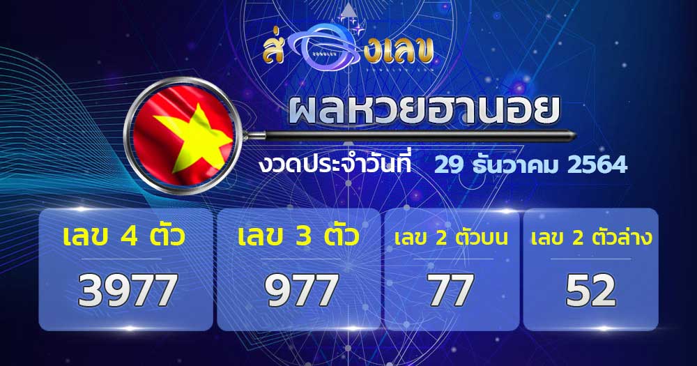 ตรวจหวยฮานอย29/12/64