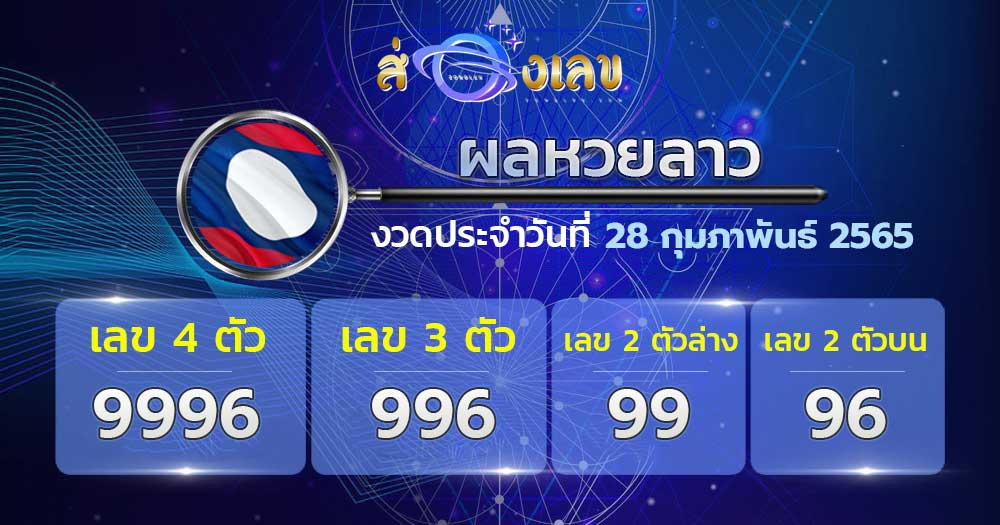 ผลหวยลาว 28/2/65