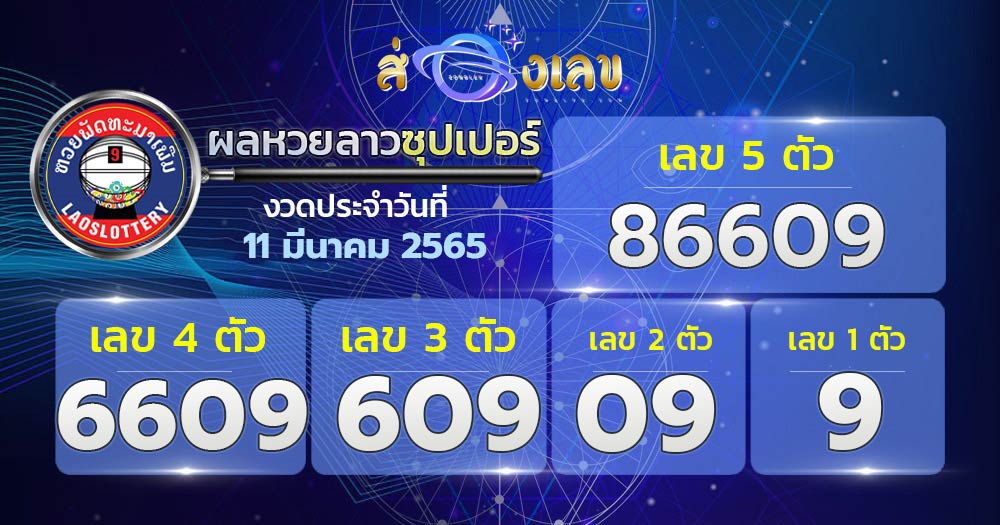 ตรวจหวยลาวซุปเปอร์ 11/3/65