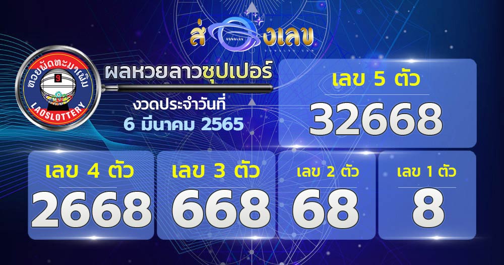 ตรวจหวยลาวซุปเปอร์ 10/3/65