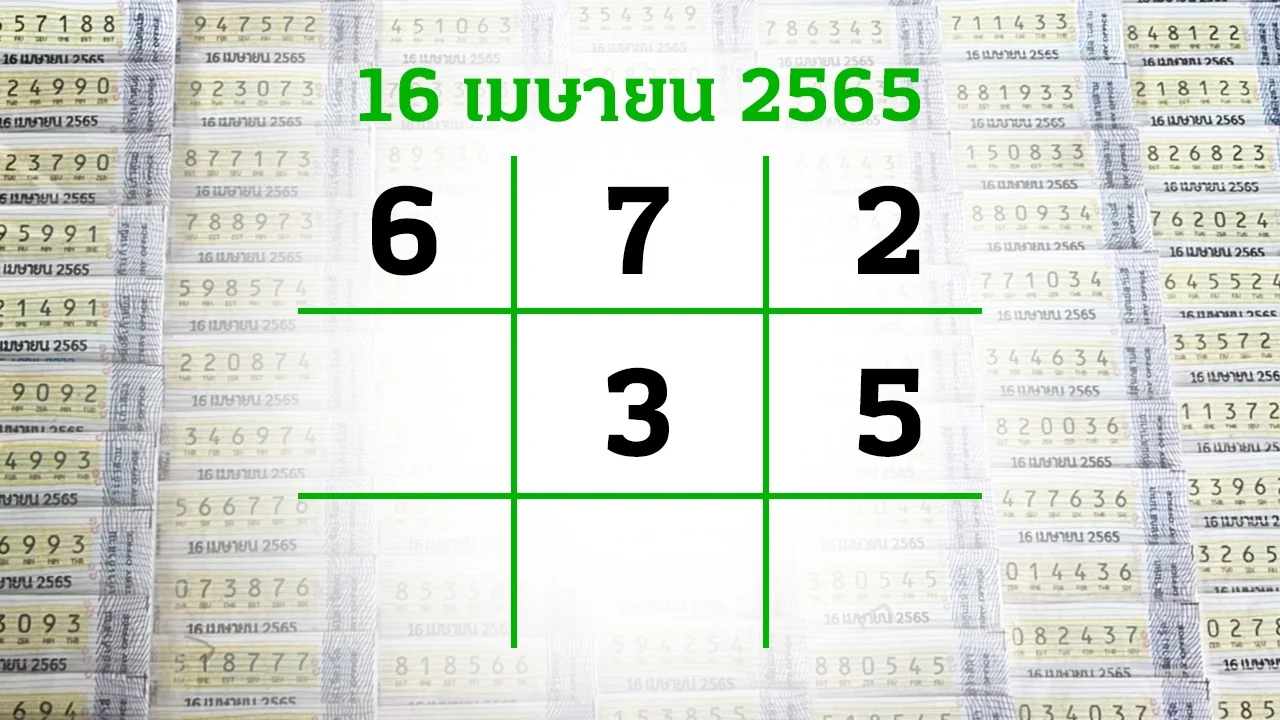 หวยไทยรัฐ 16/4/65