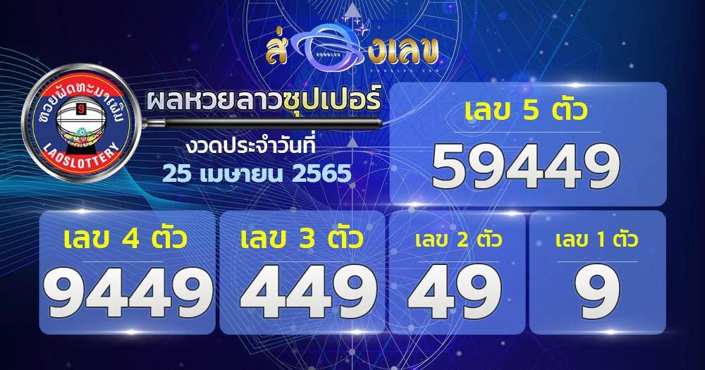 ตรวจหวยลาวซุปเปอร์ 25/4/65