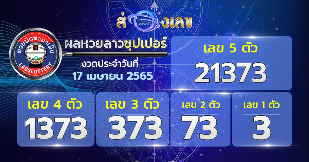 ตรวจหวยลาวซุปเปอร์ 17/4/65