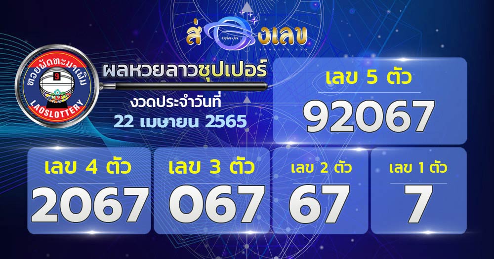 ตรวจหวยลาวซุปเปอร์ 22/4/65