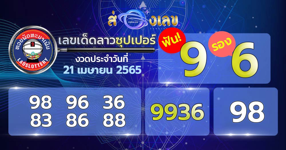 เลขเด็ด หวยลาวซุปเปอร์ 21/4/65