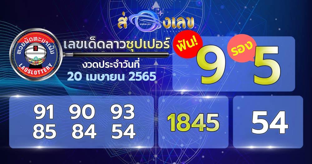 เลขเด็ด หวยลาวซุปเปอร์ 20/4/65