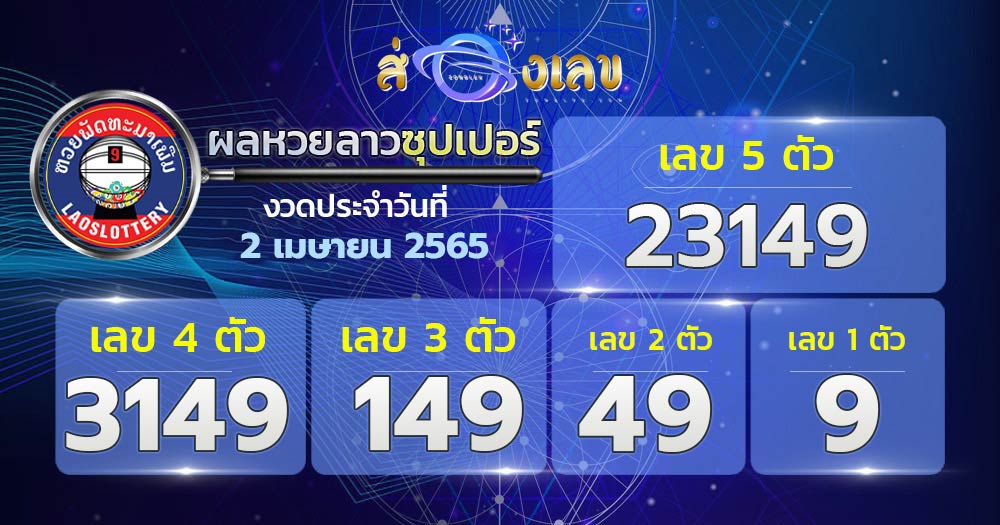 ตรวจหวยลาวซุปเปอร์ 2/4/65