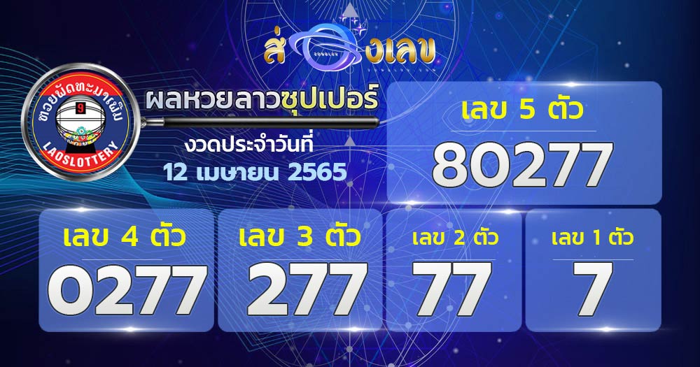 ตรวจหวยลาวซุปเปอร์ 12/4/65