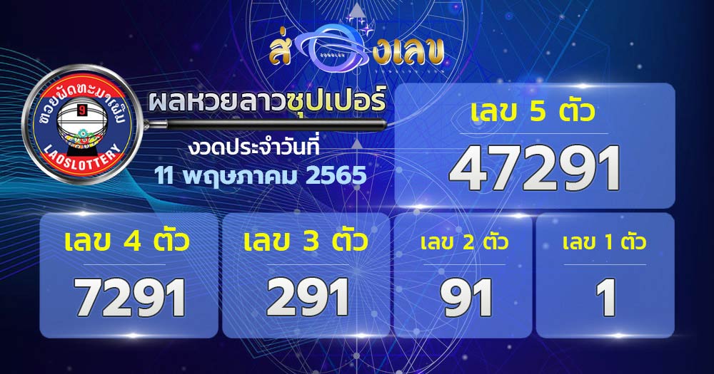 ตรวจหวยลาวซุปเปอร์ 11/5/65