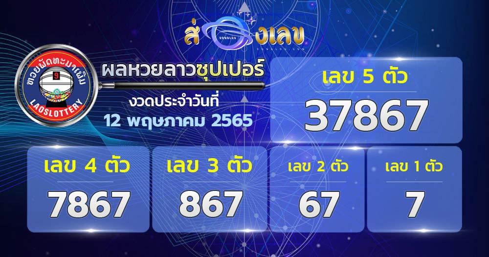 ตรวจหวยลาวซุปเปอร์ 12/5/65