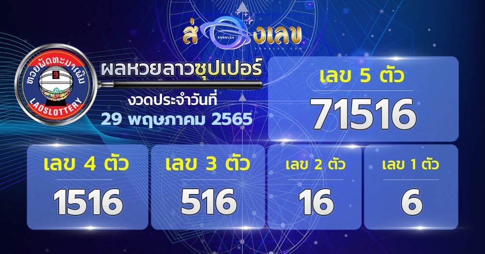 ตรวจหวยลาวซุปเปอร์ 29/5/65