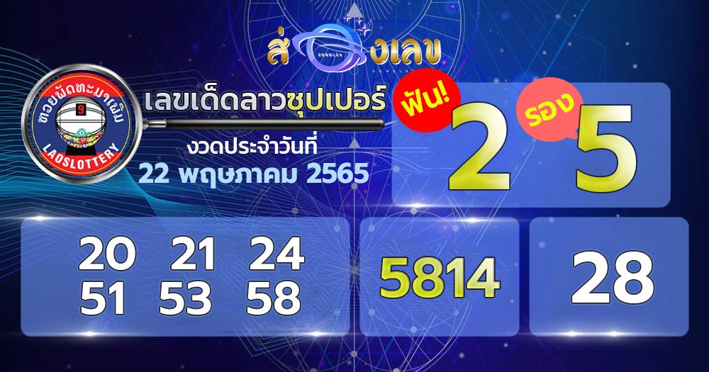 เลขเด็ดหวยลาวซุปเปอร์ 22/5/65