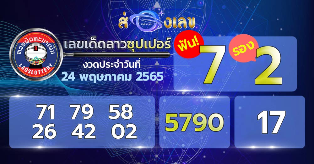 เลขเด็ดหวยลาวซุปเปอร์ 24/5/65