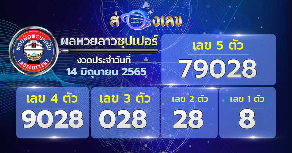 ตรวจหวยลาวซุปเปอร์ 14/6/65