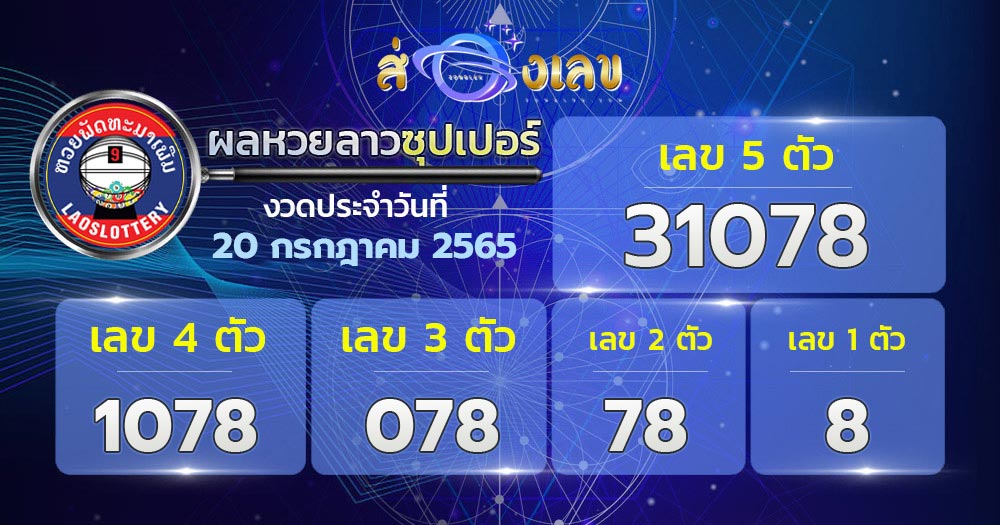 ตรวจหวยลาวซุปเปอร์ 21/7/65 