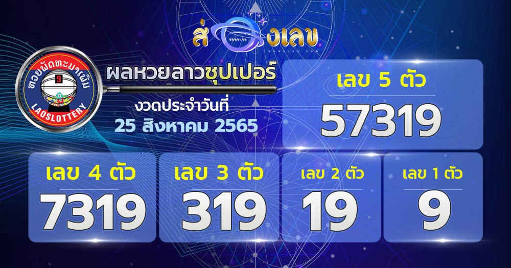 ตรวจหวยลาวซุปเปอร์ 25/8/65