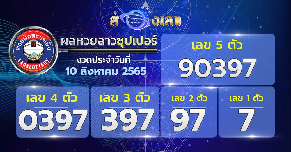 ตรวจหวยลาวซุปเปอร์ 10/8/65