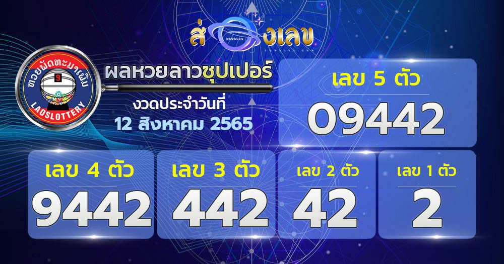 ตรวจหวยลาวซุปเปอร์ 12/8/65