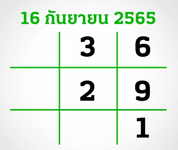 หวยไทยรัฐ 16/9/65