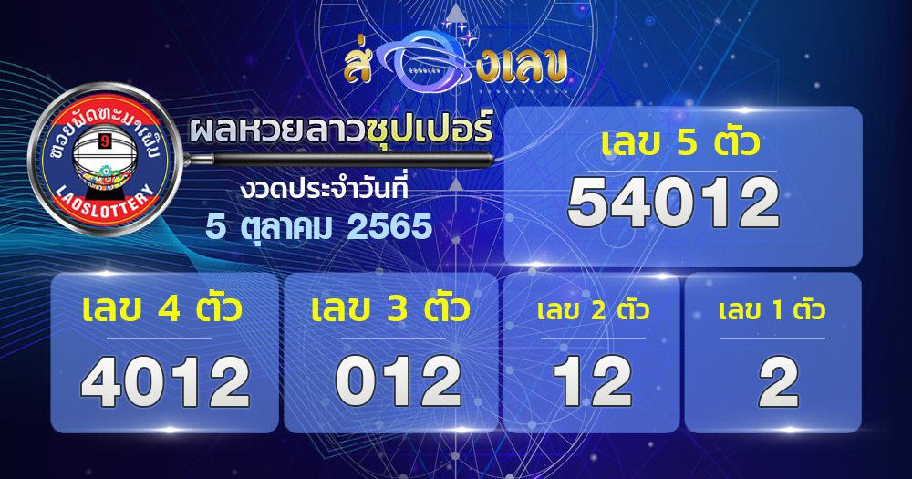 ตรวจหวยลาวซุปเปอร์ 5/10/65