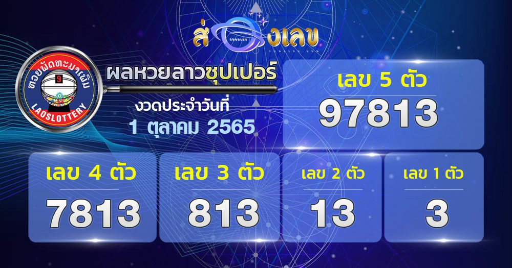 ตรวจหวยลาวซุปเปอร์ 1/10/65