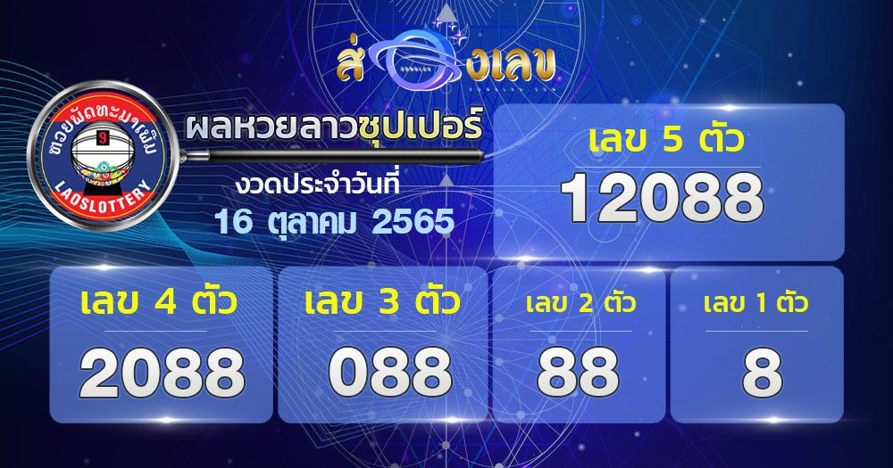 ตรวจหวยลาวซุปเปอร์ 16/10/65