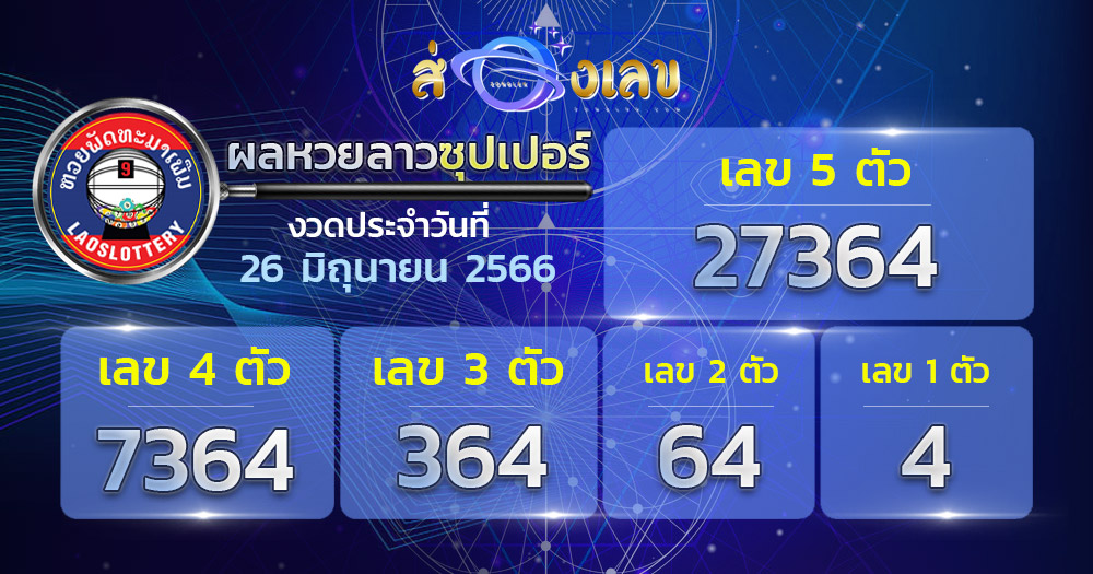 ตรวจหวยลาวซุปเปอร์ 26/6/66