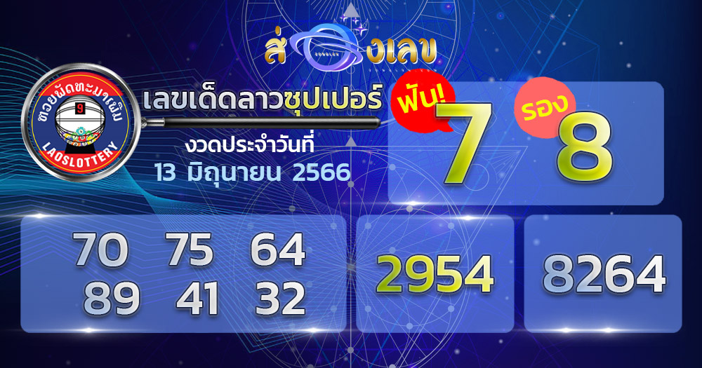 เลขเด็ด หวยลาวซุปเปอร์ 13/6/66