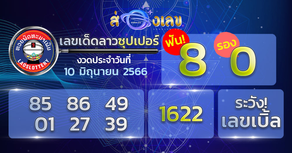 เลขเด็ด หวยลาวซุปเปอร์ 10/6/66