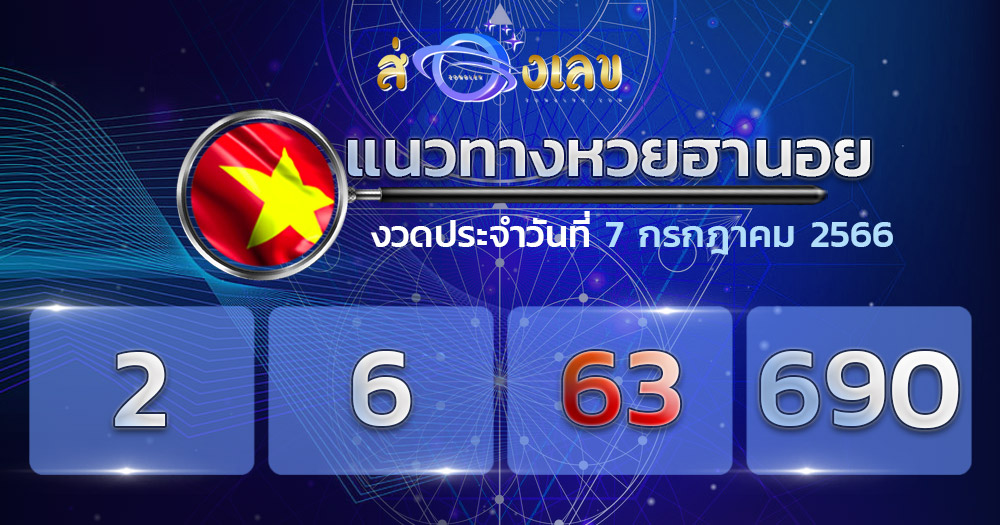 แนวทางหวยฮานอย 7/7/66