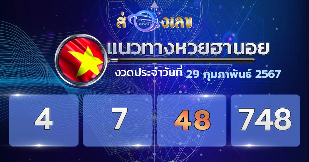 ตรวจหวยฮานอย 29/2/67 