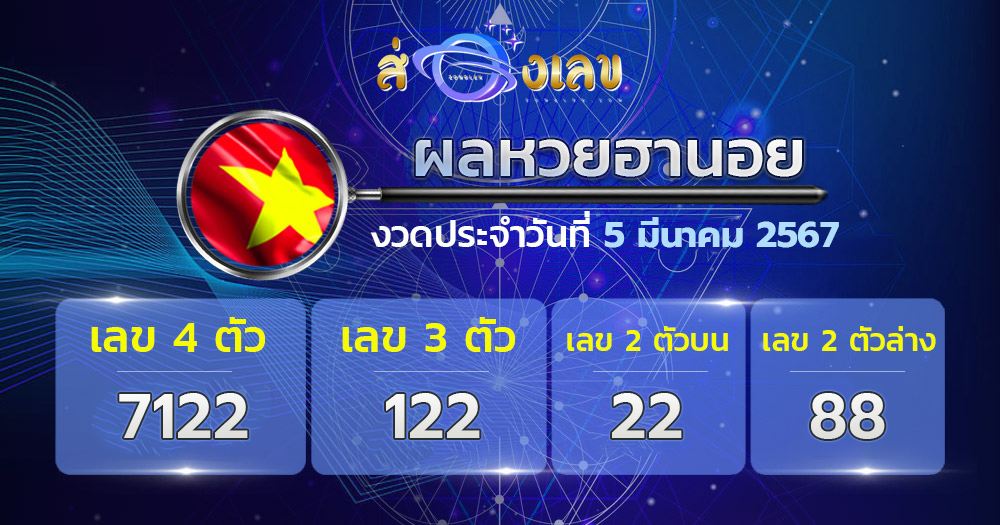 ตรวจหวยฮานอย 5/3/2567